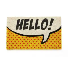 undefined - Capacho Hello Art Pop Amarelo Just Home Collection