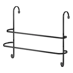 Passerini - Suporte para Toalhas Duplo sem Furo Black