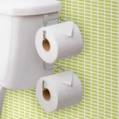 Passerini - Suporte para Papel Higiênico Duplo Prático sem Furo Cromado