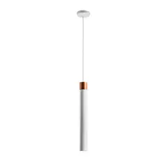 Dital - Pendente Clarin Tubo 2'' 507 120x9x9cm Alumínio Branco e Cobre
