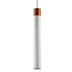 Dital - Pendente Clarin Tubo 2'' 508 120x9x9cm Alumínio Branco e Cobre