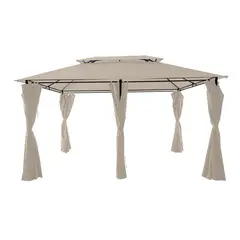 Just Home Collection - Gazebo Romano 400x300x96cm com Cortinas Bege