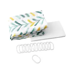 Just Home Collection - Cortina de Banheiro com Forro