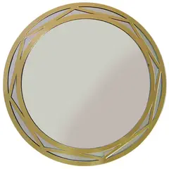 Reduna - Espelho Mandala Red Geom 40cm Dourado
