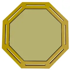 Reduna - Espelho Mandala Octag Filete 40cm Dourado