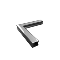 Luminatti - Conector L Teto Perfil Sobr Fino Preto