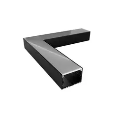 Luminatti - Conector Teto Perfil Sobr Largo Preto