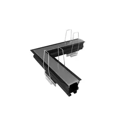 Luminatti - Conector Teto Perfil Sobrepor Fino Preto
