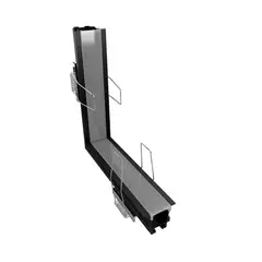 Luminatti - Conector Parede Perfil Sobrepor Fino Preto