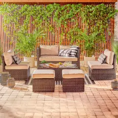 undefined - Conjunto de Estar 6 Lugares Ibiza 86x149x75cm Just Home Collection