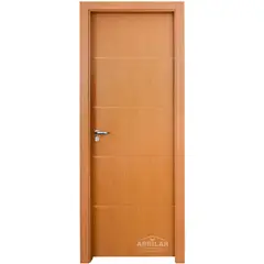 Abrilar - Kit Porta Frisada Montada Pss02 Acabada Curupixa 210X60 Direito Batente 10 A 16