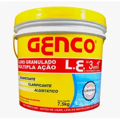 Genco - Cloro Granulado Estabilizado Balde 7,5kg Multiplação 3x1