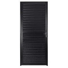 Esquadrisul - Porta Veneziana Ventilada Alumínio Preto Direita 210x90x6cm Fortsul