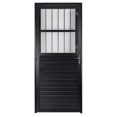 Esquadrisul - Porta Postigo Alumínio Preto Direita 210x80x6cm Fortsul