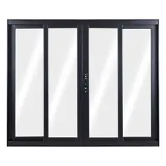 Esquadrisul - Janela de Correr Alumínio Preto 4 Folhas Central 120x200x8,6cm Topsul