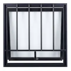 Esquadrisul - Janela Maxim-Ar Alumínio Preto 80x80x8cm Topsul