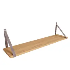 Zamar - Prateleira Madeira com Suporte 90x20 Marrom