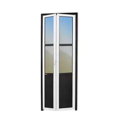 Brimak - Porta Camarão e Vidro Alumínio Mix Preto 2 Folhas Direita 210x60x4,6cm L.25