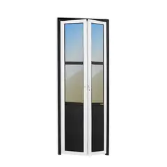 Brimak - Porta Camarão e Vidro Alumínio Mix Preto 2 Folhas Esquerda 210x60x4,6cm L.25
