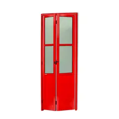 Brimak - Porta Camarão e Vidro Alumínio Vermelho 2 Folhas Direita 210x70x4,6cm L.25