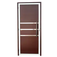 Brimak - Porta Lambri e Friso Alumínio Mix Corten Direita 210x80x4,6cm Super 25