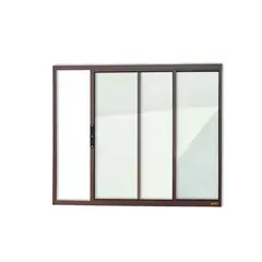 Brimak - Janela de Correr Alumínio Corten 2 Folhas Esquerda 80x80x6,2cm Confort