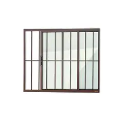 Brimak - Janela de Correr Alumínio Corten 2 Folhas Com Grade Esquerda 100x80x8cm Confort