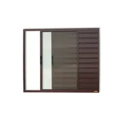 Brimak - Janela Veneziana Alumínio Corten 3 Folhas Esquerda 120x120x8cm Confort