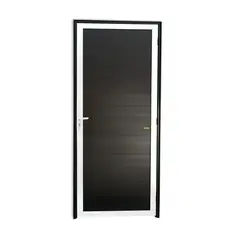 Brimak - Porta Lambri Fechadura Alumínio Mix Preto Esquerda 210x70x4,6cm Super 25