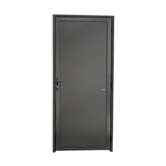 Brimak - Porta Lambri Fechadura Alumínio Cinza Esquerda 210x90x4,6cm Super 25