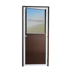 Brimak - Porta Postigo Lambri Alumínio Mix Corten Esquerda 210x86x4,6cm Super 25