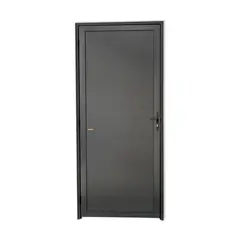 Brimak - Porta Lambri Fechadura Alumínio Cinza Direita 210x100x4,6cm Super 25