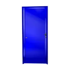 Brimak - Porta Lambri Fechadura Alumínio Azul Direita 210x100x4,6cm Super 25