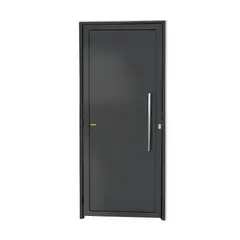 Brimak - Porta Lambri Puxador Alumínio Cinza Direita 210x80x4,6cm Super 25