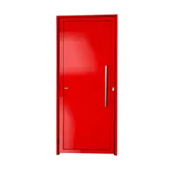 Brimak - Porta Lambri Puxador Alumínio Vermelho Direita 210x80x4,6cm Super 25