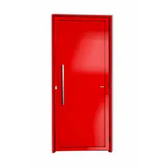 Brimak - Porta Lambri Puxador Alumínio Vermelho Esquerda 210x80x4,6cm Super 25