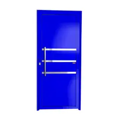 Brimak - Porta Lambri e Friso Alumínio Azul Esquerda 210x80x4,6cm Super 25