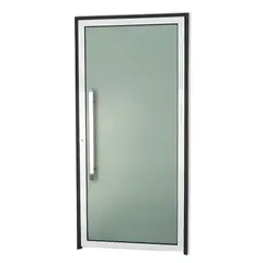 Brimak - Porta de Vidro e Puxador Alumínio Mix Preto Esquerda 210x90x4,6cm Super 25