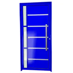 Brimak - Porta Lambri e Friso e Visor Alumínio Azul Direita 210x90x4,6cm Miraggio