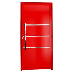 Brimak - Porta Lambri e Friso Alumínio Vermelho Esquerda 210x90x4,6cm Evolution