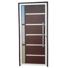 Brimak - Porta Lambri e Friso e Visor Alumínio Mix Corten Direita 210x90x4,6cm Miraggio