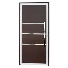 Brimak - Porta Lambri e Friso Alumínio Mix Corten Direita 210x90x4,6cm Evolution