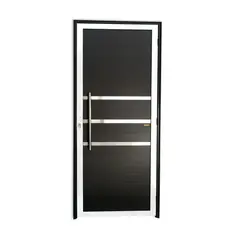 Brimak - Porta Lambri e Friso Alumínio Mix Preto Esquerda 210x100x4,6cm Super 25