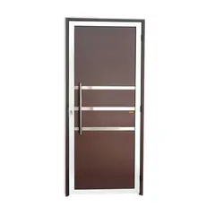 Brimak - Porta Lambri e Friso Alumínio Mix Corten Esquerda 210x100x4,6cm Super 25