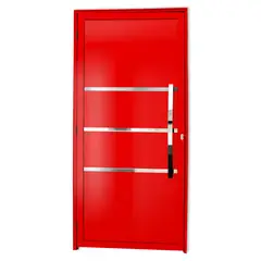 Brimak - Porta Lambri e Friso Alumínio Vermelho Direita 210x100x4,6cm Evolution