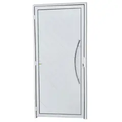Brimak - Porta Lambri Puxador Alumínio Branco Direita 210x90x4,6cm Savana