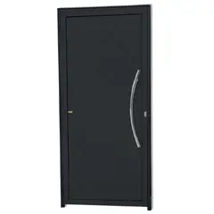 Brimak - Porta Lambri Puxador Alumínio Preto Direita 210x90x4,6cm Savana