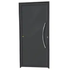 Brimak - Porta Lambri Puxador Alumínio Cinza Direita 210x90x4,6cm Savana