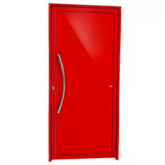 Brimak - Porta Lambri Puxador Alumínio Vermelho Esquerda 210x90x4,6cm Savana