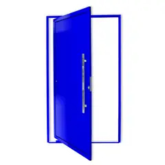 Brimak - Porta Pivotante Alumínio Azul Direita 210x100x4,6cm Super 25